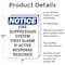 Signmission Fire Suppression System First OSHA Notice Sign, Aluminum, 7in W x 10in L, 2PK OS-2PACK-NS-A-710-V-12702 - alternate 6